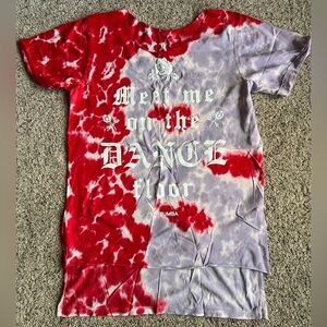 Zumba Fitness Tie-Dye Kids Tee in Red & Light Purple
